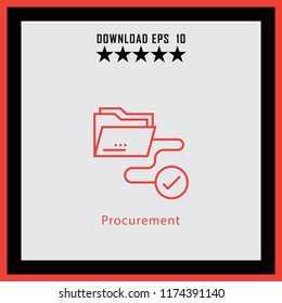 Procurement  line icon