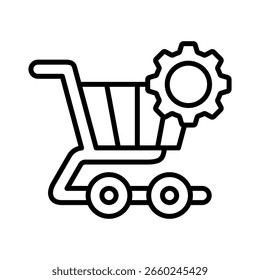 Ilustração do vetor do ícone de linha de compras