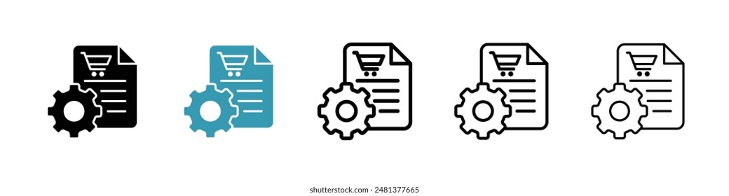 Procurement line icon vector set.