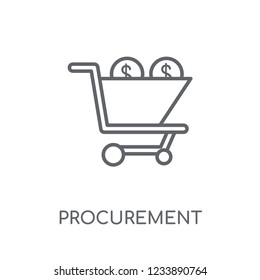 procurement linear icon. Modern outline procurement logo concept on white background from General collection. Suitable for use on web apps, mobile apps and print media.