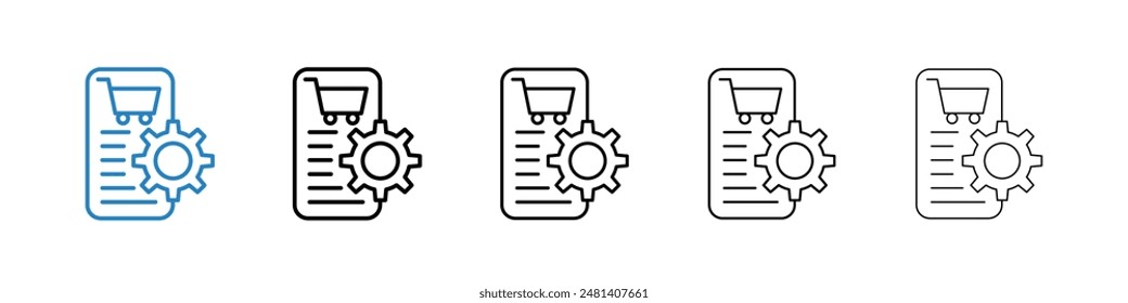 Procurement liner icon vector set.