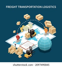 Procurement Logistic Sourcing Purchasing Storing Organizing Worldwide Transportation Materials To From Warehouse Background Isometric Composition Vector Illustration