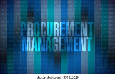 Procurement Management binary sign concept illustration design graphic icon