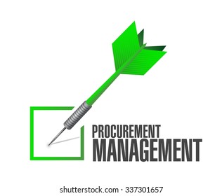 Procurement Management check dart sign concept illustration design graphic icon