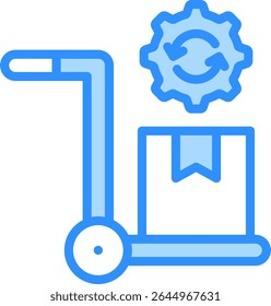 Ícone do Procurement Management - Ilustração do Vetor de Cor Azul