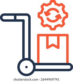 Ícone do Procurement Management - Ilustração do Vetor da Linha de Cor