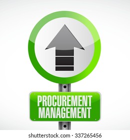 Procurement Management road sign concept illustration design graphic icon