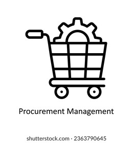 Procurement Management vector  outline Icon Design illustration. Human Resources Symbol on White background EPS 10 File 