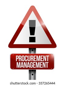 Procurement Management warning sign concept illustration design graphic icon