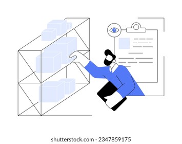 Procurement manager abstract concept vector illustration. Professional procurement manager checking goods in warehouse, finding suppliers, negotiate contract, foreign trade abstract metaphor.