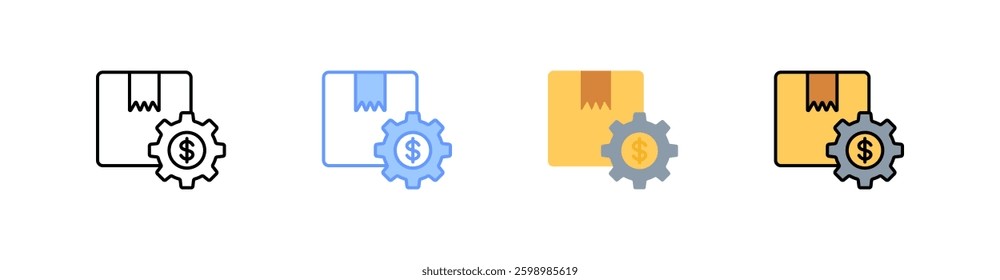 Procurement Multistyle Icon Sheet vector web