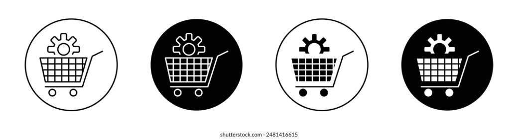 Procurement outlined icon vector collection.