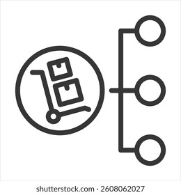Procurement Planning Outline Icon Vector Illustration