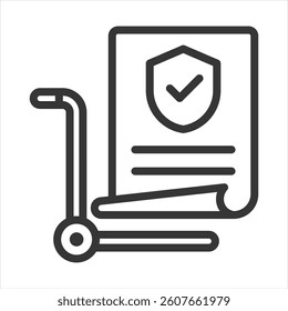 Procurement Policy Outline Icon Vector Illustration