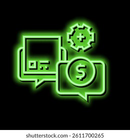 procurement process neon light sign vector. procurement process illustration
