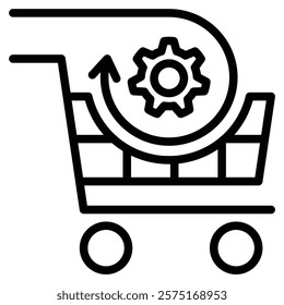 Procurement Strategy icon line vector illustration