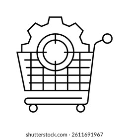 procurement strategy logistic manager line icon vector. procurement strategy logistic manager sign. isolated contour symbol black illustration