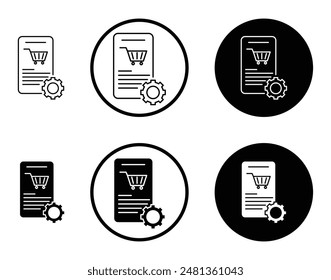 Procurement thin line vector icon set.