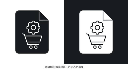 Procurement vector icon set in black color.