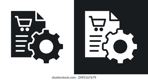 Procurement vector icon set in solid style.