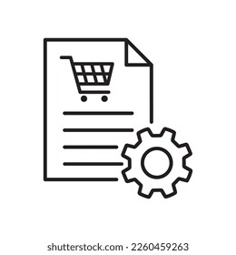 procurement vector icon. shopping cart illustration sign. basket symbol.