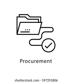 Procurement Vector Line Icon 