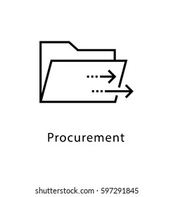 Procurement Vector Line Icon 