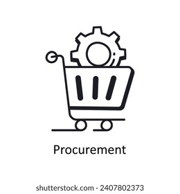 Procurement vector outline doodle Design illustration. Symbol on White background EPS 10 File 