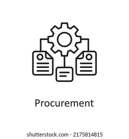 Procurement vector Outline Icon Design illustration. Project Managements Symbol on White background EPS 10 File