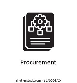 Procurement vector Solid Icon Design illustration. Project Managements Symbol on White background EPS 10 File