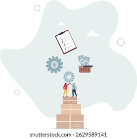 Aquisição funciona como cadeia de suprimentos e processamento de ordens. Ocupação com a tarefa de controlar a demanda e a comunicação com os fornecedores. vida útil do personagem .