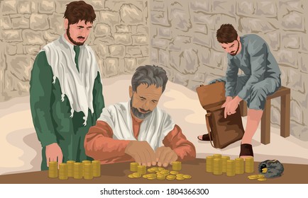 The Prodigal Son Receives His Portion Of Goods From His Father (Luke 15) svg