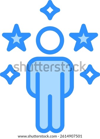 Prodigious Icon Blue Color Vector Illustration