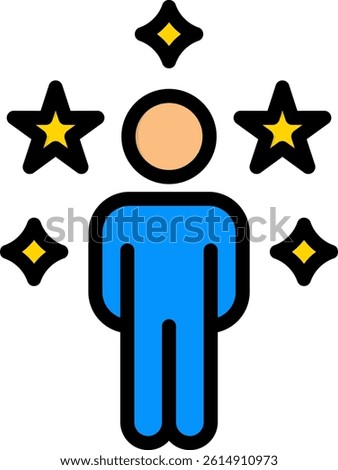 Prodigious Icon Lineal Color Vector Illustration