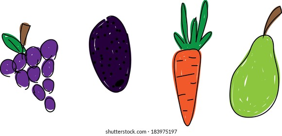 Produce Illustration Vector Set