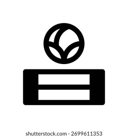 Producir. Icono de Vector de trazo delineado con detalles rellenos de negro.