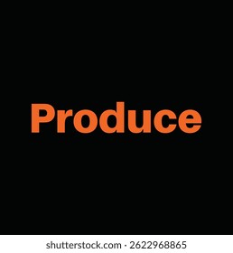 produce text for T-shirt print and other use on black background.