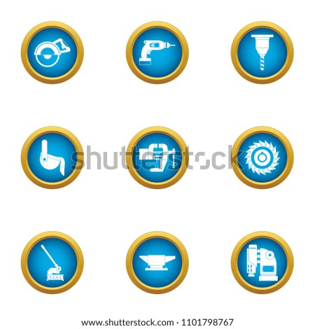 Produce a tool icons set. Flat set of 9 produce a tool vector icons for web isolated on white background