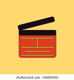 producer clapperboard Vector illustration in flat style Director movie clapperboard