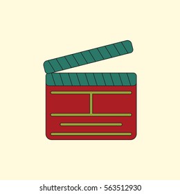 producer clapperboard Vector illustration in flat style Director movie clapperboard