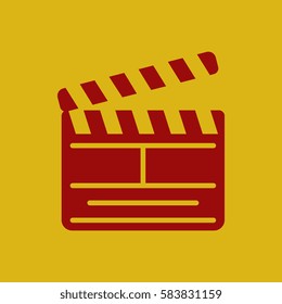 producer clapperboard Vector illustration in flat style Director movie clapperboard