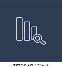 Producer price index icon. Trendy flat vector line Producer price index icon on dark blue background from business   collection. 