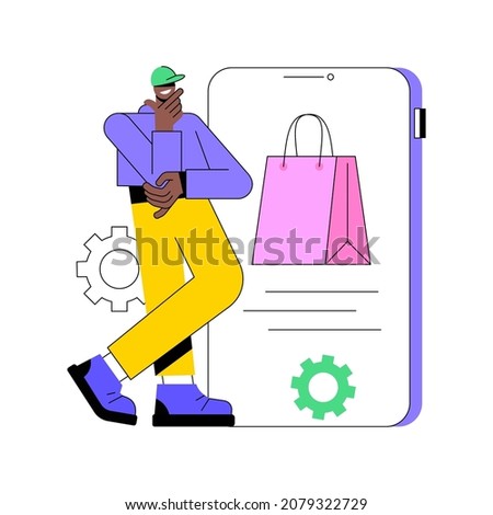 Product abstract concept vector illustration. About product, information page, web presentation, company website, UI element, menu bar design, landing, service catalog, commerce abstract metaphor.