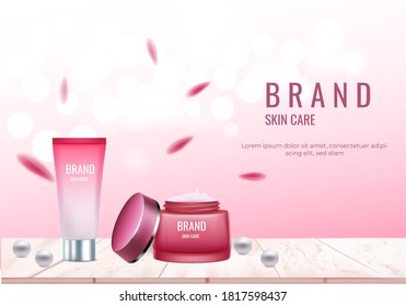 product advertisement beauty cosmetic cream mockup