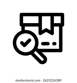 Icono de línea de análisis de productos. Icono de Vector limpio y minimalista para Sitios web, App móviles, presentaciones y logotipos. Totalmente escalable y personalizable para cualquier proyecto.