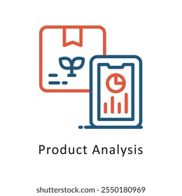 Product Analysis Vector Two Color Outline IconIcon. Eps 10 file