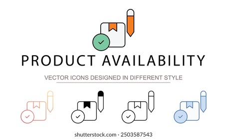 Product Availability icon design with white background stock illustration