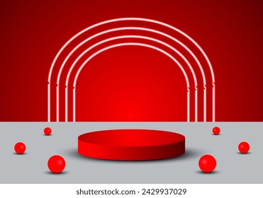 Fondo del producto 3d escena podio mínimo con pedestal. que muestra el vector 3d renderizado de fondo con podio.