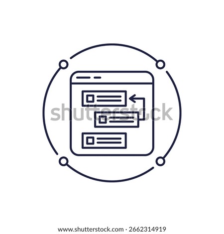 product backlog icon in line design