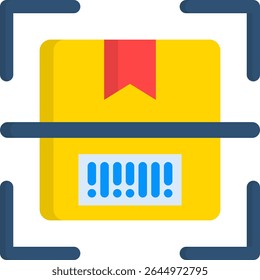 Product Barcode Icon Flat Vector Illustration